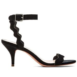 Loeffler Randall Reina Scalloped Strap Leather Heeled Sandals